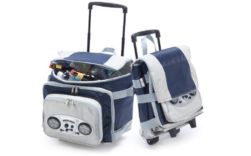 Picnic Plus Cooladio Radio/MP3 Speaker Trolley Cooler, Navy