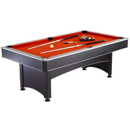 Hathaway Maverick Table Tennis and Pool Table, Black/Red/Blue, 7-Feet