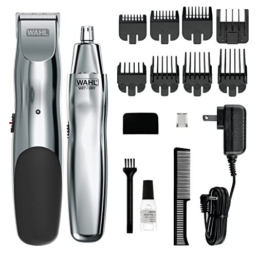 Wahl Model 5622Groomsman Rechargeable Beard, Mustache, Hair & Nose Hair Trimmer for Detailing & Grooming