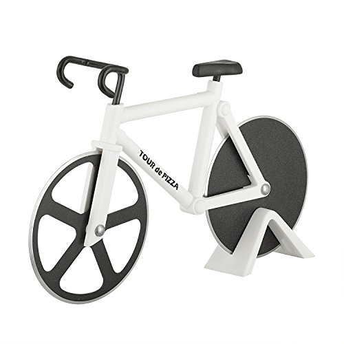 Pizza Cutter Bike - TOUR de PIZZA - Dual Stainless Steel Non-Stick...