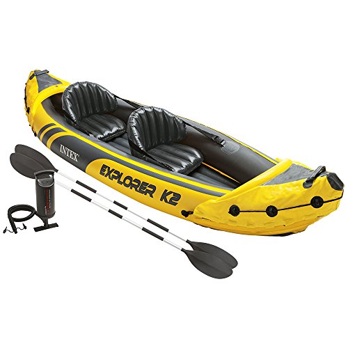 Intex Explorer K2 Kayak, 2-Person Inflatable Kayak Set with Aluminum Oars and...