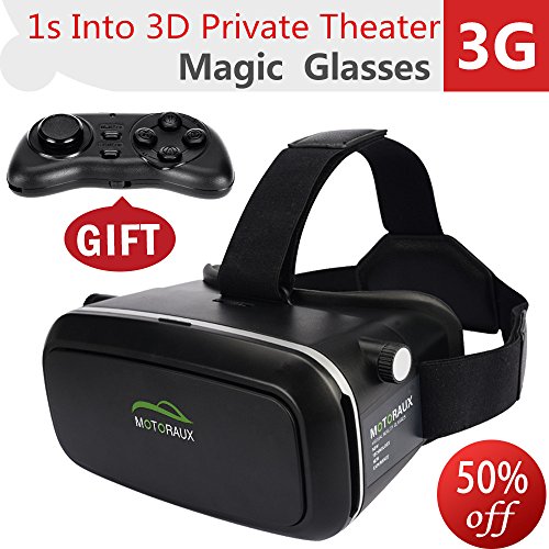 Motoraux ® 3D VR Virtual Reality Glasses Headset , Suitable for Google,...