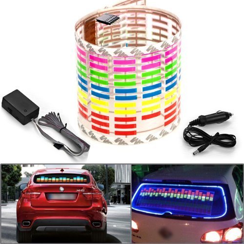 Docooler Universal Colorful Sound Sensitive LED Decoration Lights Car Sticker DC 12V...