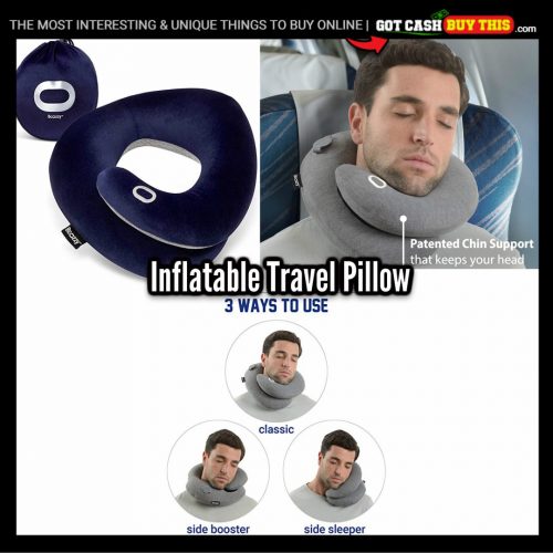 Rest Your Head With The INFLATABLE TRAVEL PILLOW